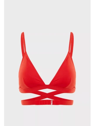 Vrchný diel plaviek KW0KW00796-XA7 červená - Calvin Klein