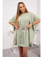 Oversize netopierie šaty tmavo mätové Oversize netopierie šaty tmavo mätové