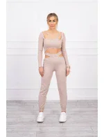Súprava s blúzkou béžová