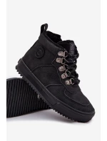 Buty Trekkingowe Trapery Dziecięce Ocieplane Big Star SS374075 Czarne