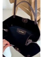 Taška shopper z přírodní kůže čokoládová Halinne Taška shopper z přírodní kůže čokoládová Halinne