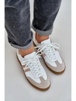 Dámske kožené čižmy N1068 white and beige - Zazoo