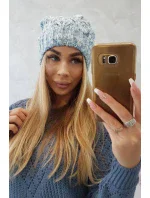 Fleecová čiapka Roksana K209 modrá