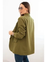 Bunda s klopami elegantná olivovo zelená