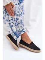 Espadryle Damskie Z Plecionką Vinceza 13625 Czarne