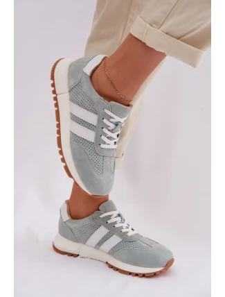 Dámské tenisky z přírodního semiše mátové Marceline