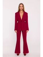 M873 Sako so šnúrkou v páse - bordové M873 Sako so šnúrkou v páse - bordové