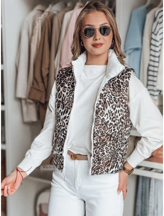 Dámska krátka obojstranná vesta CHIPUFF biela FashionStreet TY4821 Dámska krátka obojstranná vesta CHIPUFF biela FashionStreet TY4821