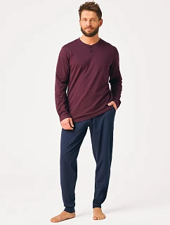 Pyžamo Key MNS 275 B26 s dlhými rukávmi, veľkosti M–2XL