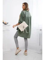 Bavlnená mušelínová košeľa khaki