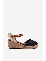 Dámske espadrilky na platforme Wrangler 20261087-25Y Black