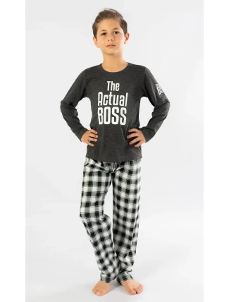 Detské dlhé pyžamo Actual boss – chlapčenské Detské dlhé pyžamo Actual boss – chlapčenské