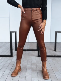 Dámske kožené nohavice TOURMALIN camel FashionStreet UY1717