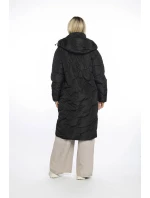 Dámska voľná bunda s ozdobným prešívaním Ann Gissy Black (AG1-J9161) Dámska voľná bunda s ozdobným prešívaním Ann Gissy Black (AG1-J9161)