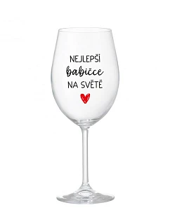 BEST BABY IN THE WORLD - číry pohár na víno 350 ml