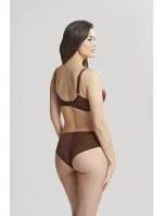 Dámska podprsenka Tango 3251B Tmavohnedý vzor muškátového orieška - Panache