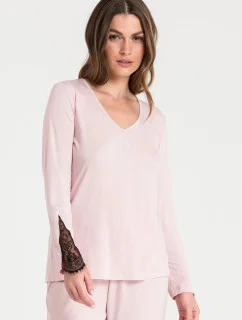 Dámsky pyžamový top LA072 Powder Pink - LaLupa