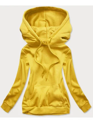 Žltá dámska tepláková mikina (W02-28)