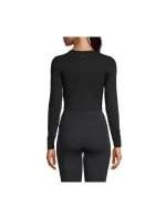 CASALL Crop Tričko s dlhým rukávom Black