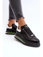 Sneakersy Damskie Skórzane GOE NN2N4030 Czarne