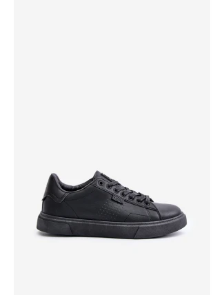 Trampki Sneakersy Męskie Z Eko Skóry Big Star OO174117 Czarne