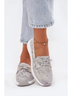 Zamszowe Półbuty Ze Skóry Naturalnej Na Platformie Artiker 56C2104 Szare