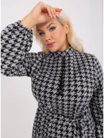 LK SK 509476 šaty.28P šedá čierna