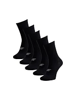 Pánske ponožky 4F M481 5pak deep black 4FWMM00USOCM481 20S Pánske ponožky 4F M481 5pak deep black 4FWMM00USOCM481 20S