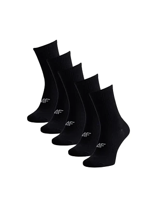 Pánske ponožky 4F M481 5pak deep black 4FWMM00USOCM481 20S Pánske ponožky 4F M481 5pak deep black 4FWMM00USOCM481 20S