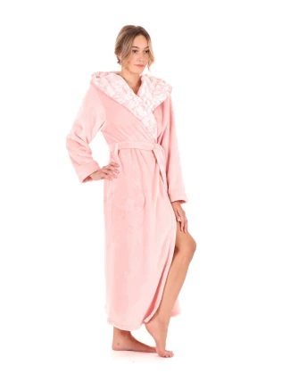 Dámsky župan Flora s kapucňou 3956 3050 pink pearl - Vestis