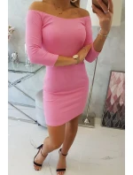 Pruhované priliehavé šaty vo svetlo ružovej farbe Pruhované priliehavé šaty vo svetlo ružovej farbe