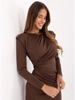 Šaty DHJ SK 18206.67 hnedé