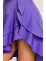 M850 Mini šaty s volánmi - svetlo fialové