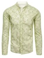 Pánska zelená košeľa FashionStreet DX2303