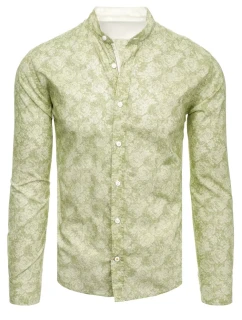 Pánska zelená košeľa FashionStreet DX2303