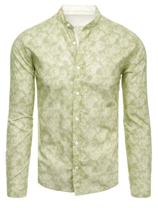 Pánska zelená košeľa FashionStreet DX2303