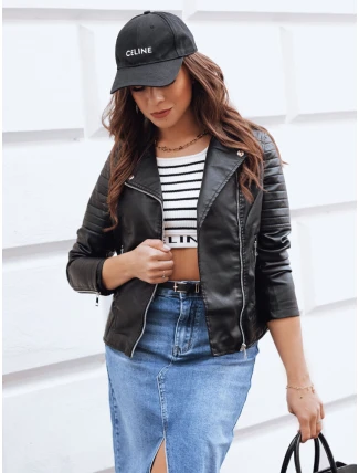 GLIMMERS dámska kožená bunda ramones black FashionStreet TY3959 GLIMMERS dámska kožená bunda ramones black FashionStreet TY3959