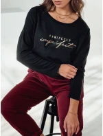 Dámska blúzka VIVILINES oversize s potlačou čierna FashionStreet RY2692 Dámska blúzka VIVILINES oversize s potlačou čierna FashionStreet RY2692