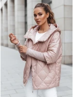 Dámska prechodná prešívaná bunda oversize PUFFILOF pink FashionStreet TY4854