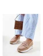 Dámske poltopánky 28906 Béžová s bielou - Flyfor