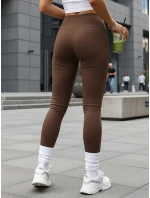 Dámske športové legíny hnedé FashionStreet UY2848