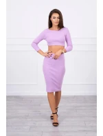 Súprava blúzky a sukne vo fialovej farbe Súprava blúzky a sukne vo fialovej farbe