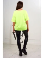 Blúzka s potlačou Magic yellow neon