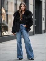 Dámsky krátky čierny kožuch ZARAFIA FashionStreet TY5117z