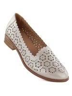 Dámske ažurové zlaté poltopánky Potocki SZ12320