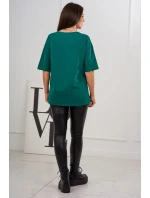 Kúzelne zelená blúzka s potlačou