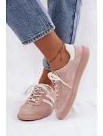 Kožené semišové dámske tenisky Ismina Pink Kožené semišové dámske tenisky Ismina Pink