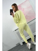 Set 2dielna mikina + nohavice žltá