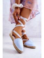 Damskie Wiązane Espadryle Big Star JJ274863 Niebieskie