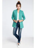 B030 Pletená bunda bez goliera - zelená B030 Pletená bunda bez goliera - zelená